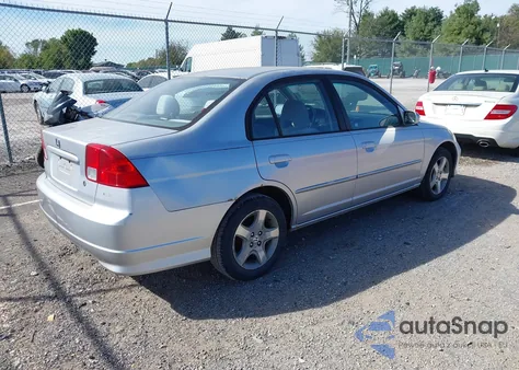 2004 Honda Civic Ex from USA, damaged, VIN 2HGES26884H502573